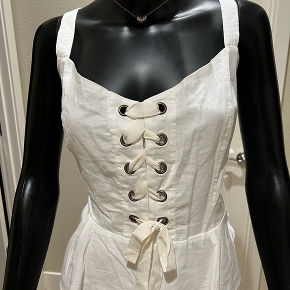 J Crew Linen Corset Top - Picture 1 of 4